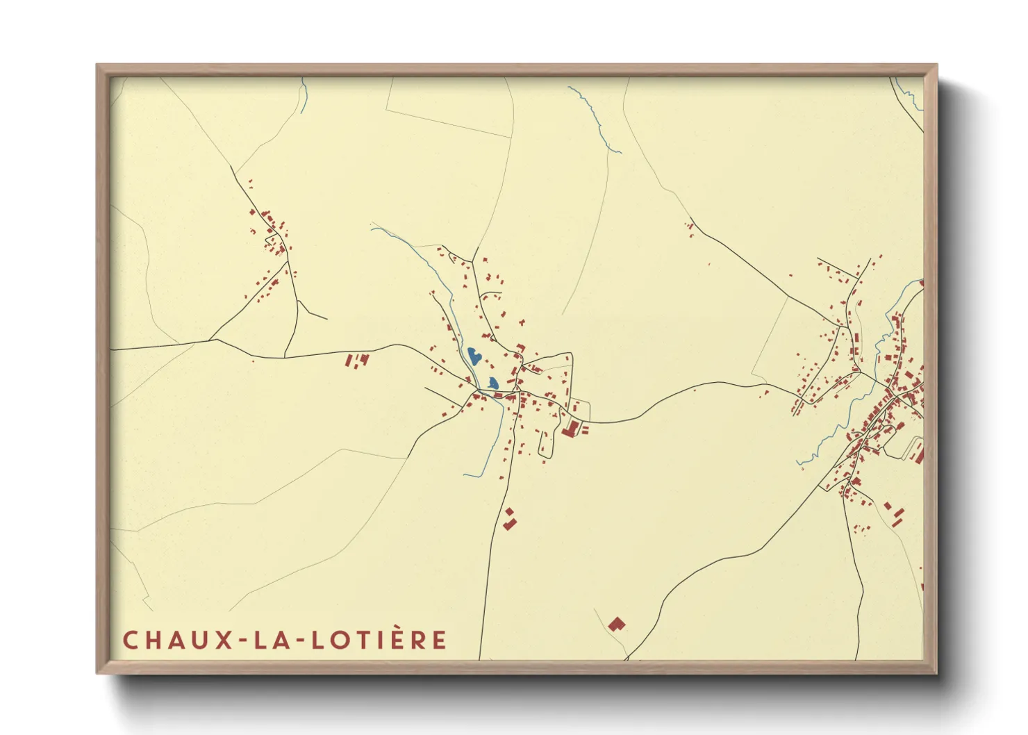 Une affiche de carte sur Chaux-la-Lotière