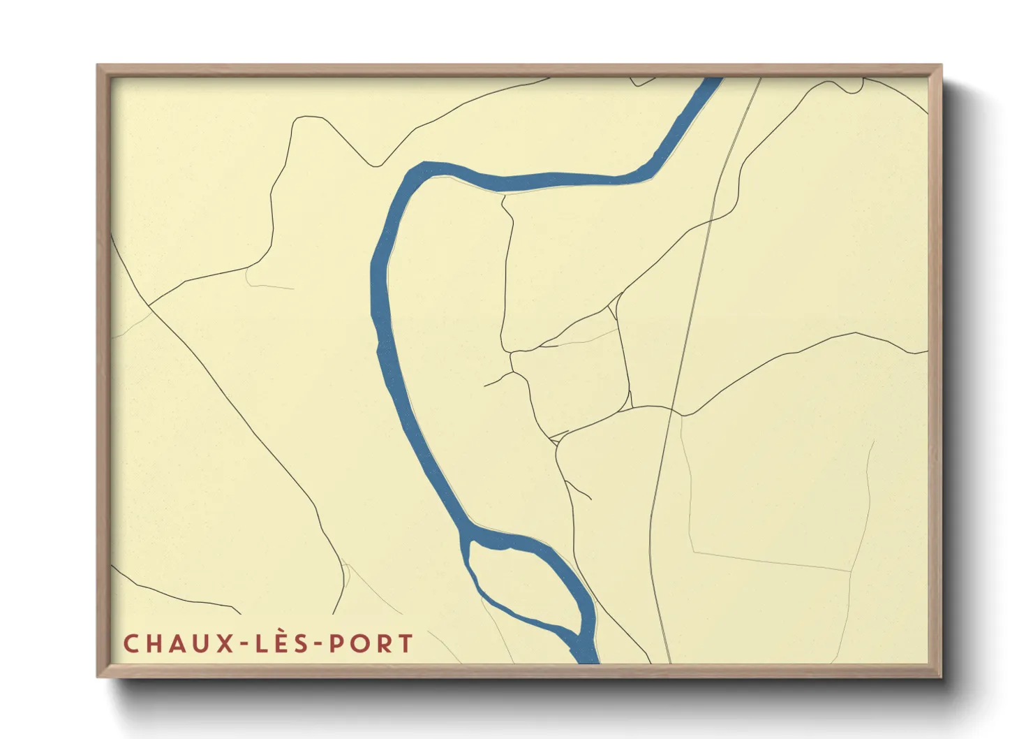 Une affiche de carte sur Chaux-lès-Port