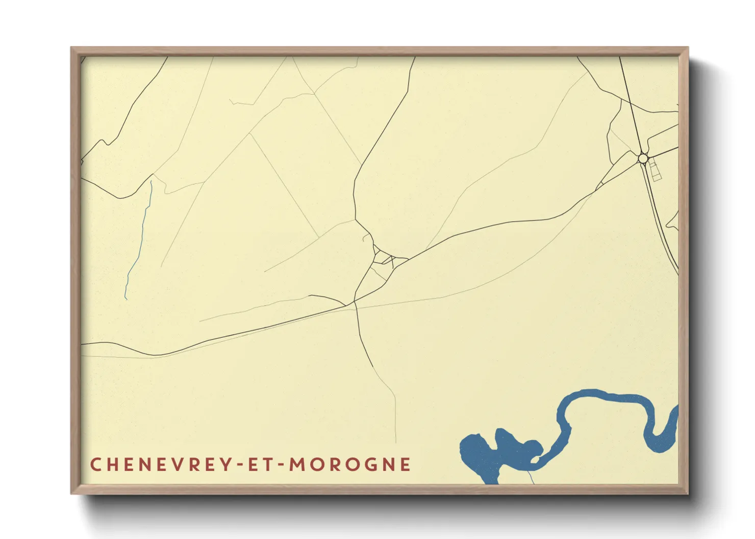 Une affiche de carte sur Chenevrey-et-Morogne