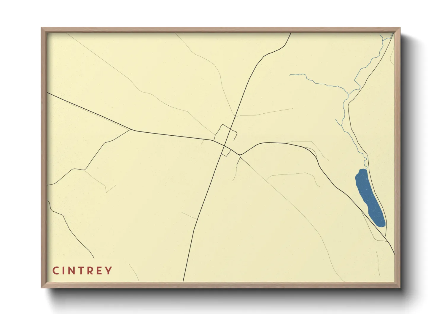 Une affiche de carte sur Cintrey