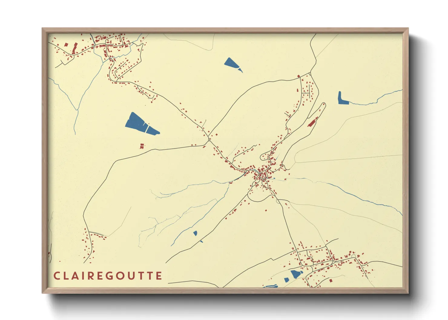 Une affiche de carte sur Clairegoutte