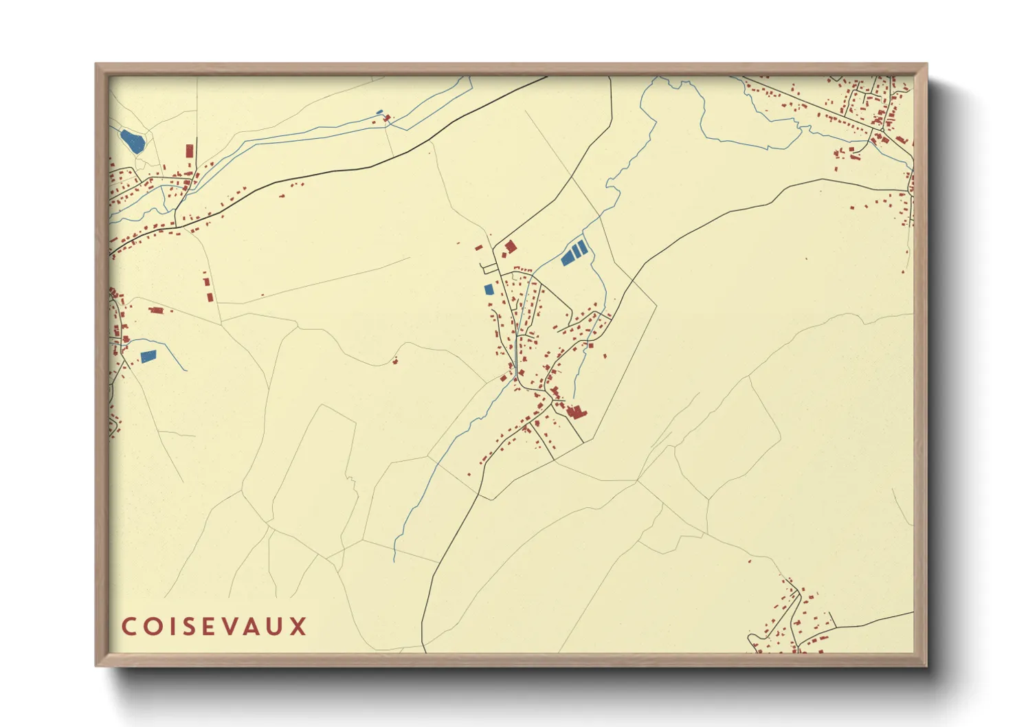 Une affiche de carte sur Coisevaux