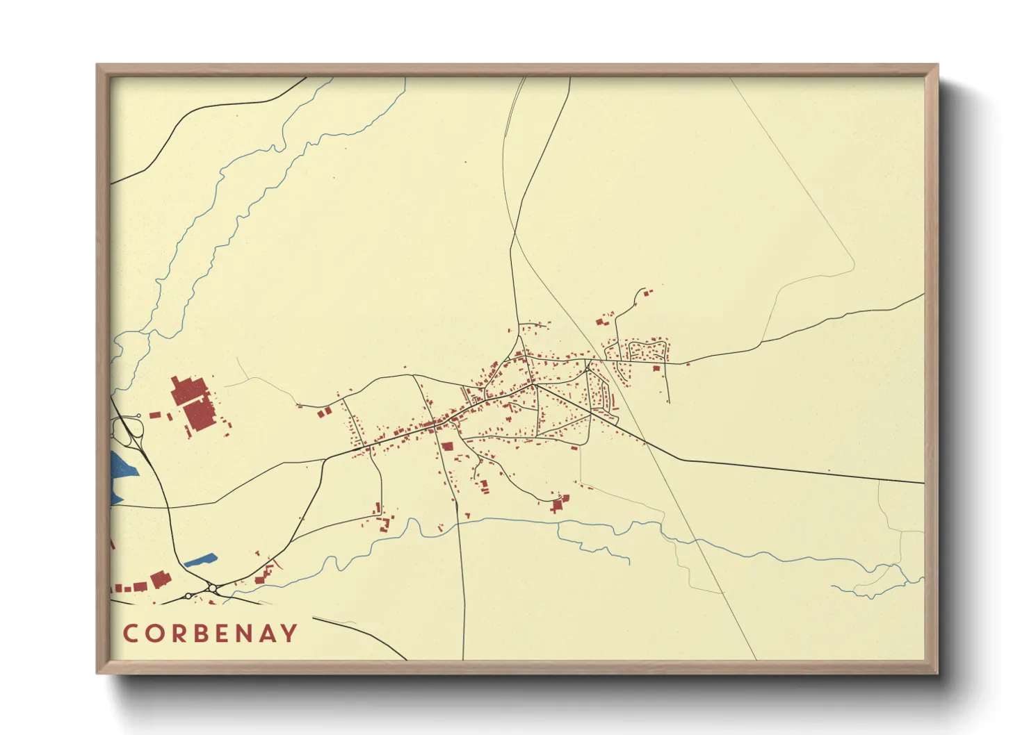Une affiche de carte sur Corbenay