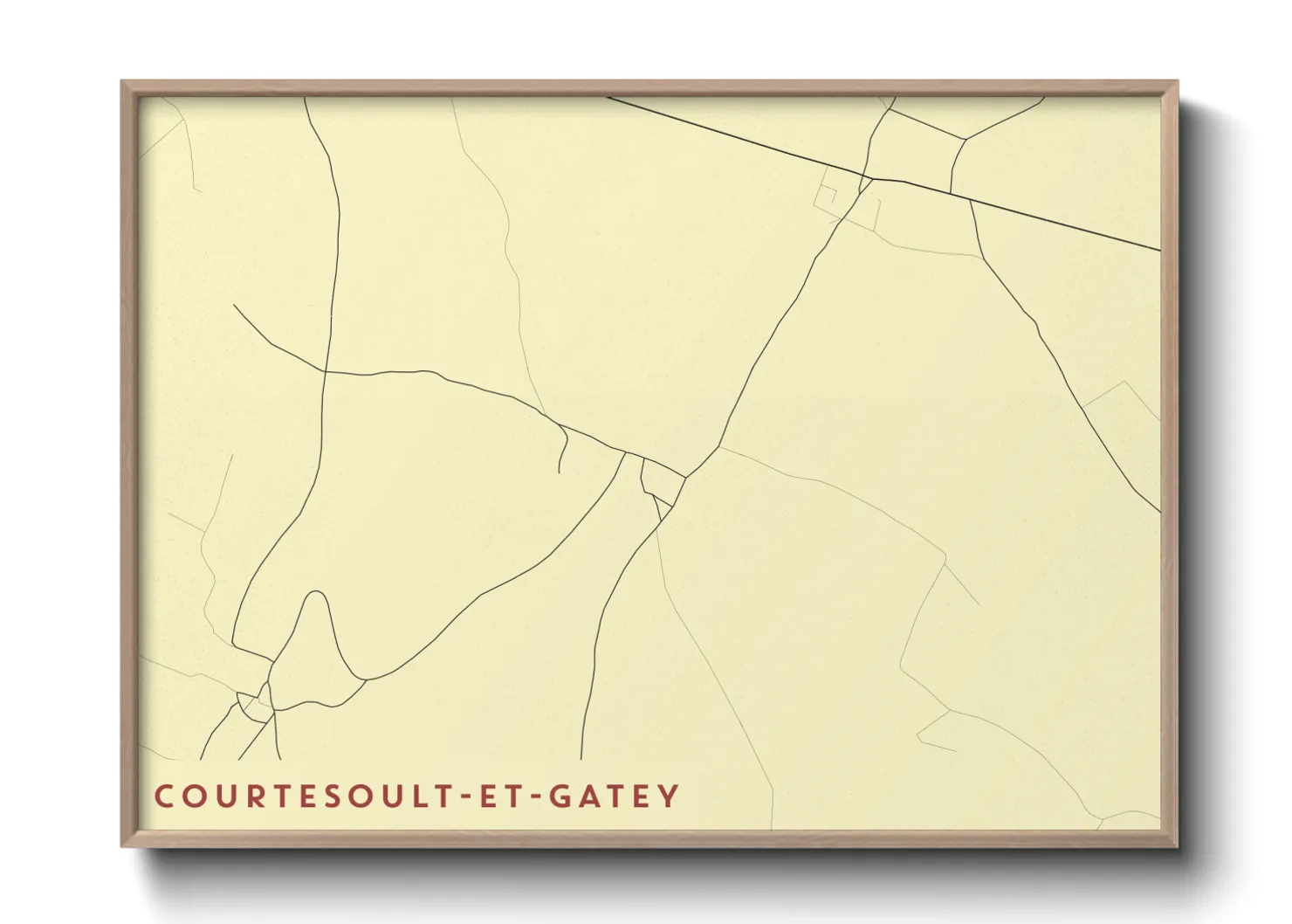 Une affiche de carte sur Courtesoult-et-Gatey