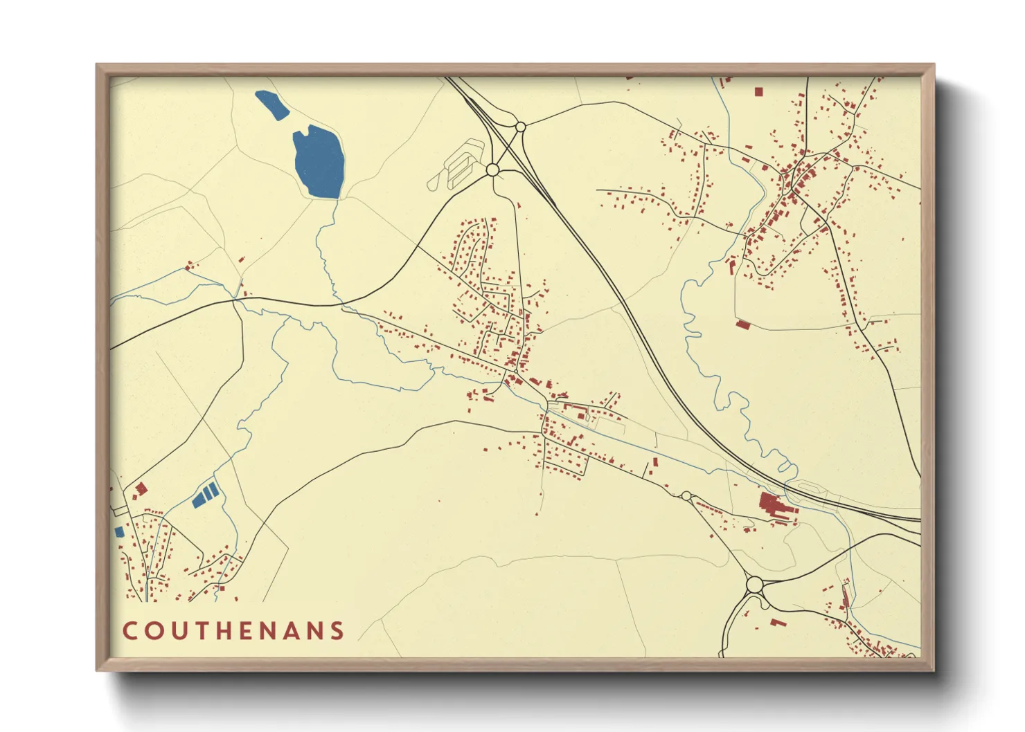 Une affiche de carte sur Couthenans