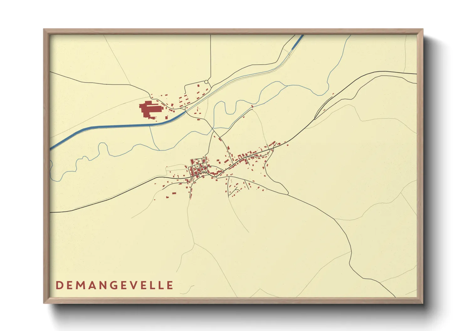 Une affiche de carte sur Demangevelle