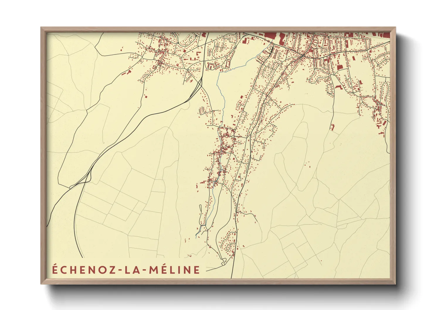 Une affiche de carte sur Échenoz-la-Méline