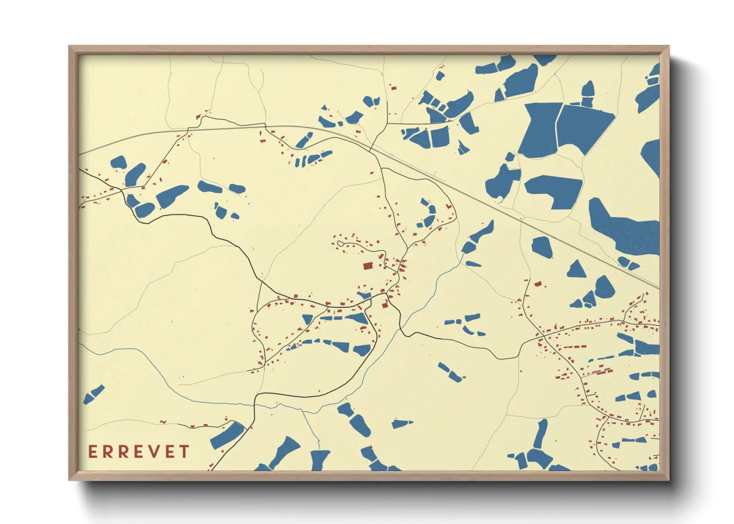 Une affiche de carte sur Errevet