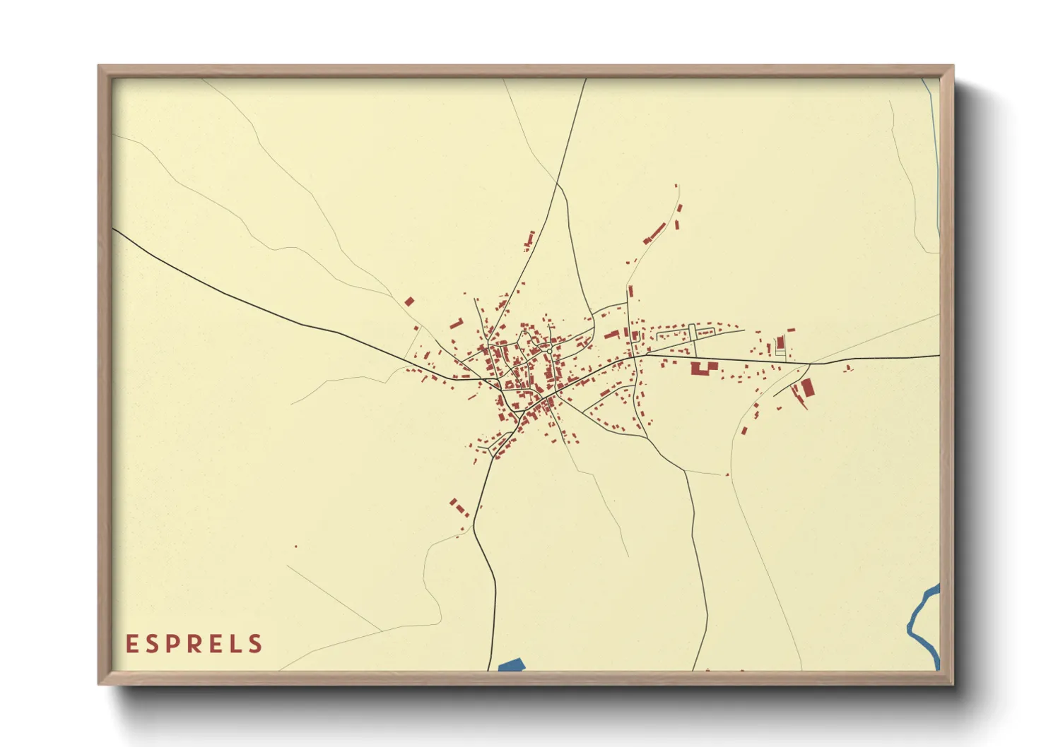 Une affiche de carte sur Esprels