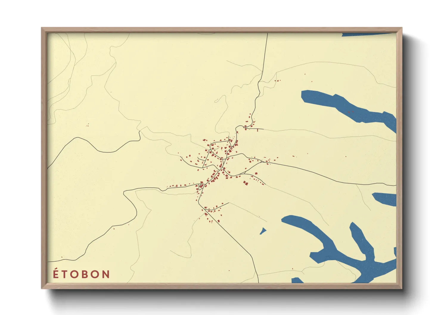 Une affiche de carte sur Étobon