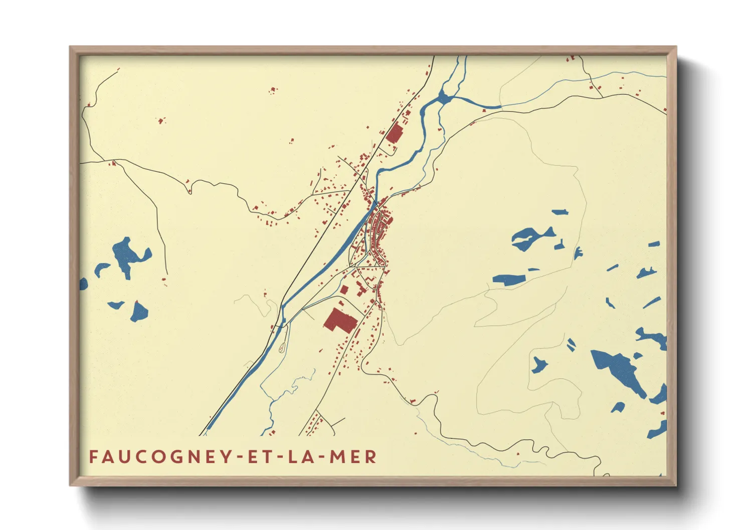 Une affiche de carte sur Faucogney-et-la-Mer