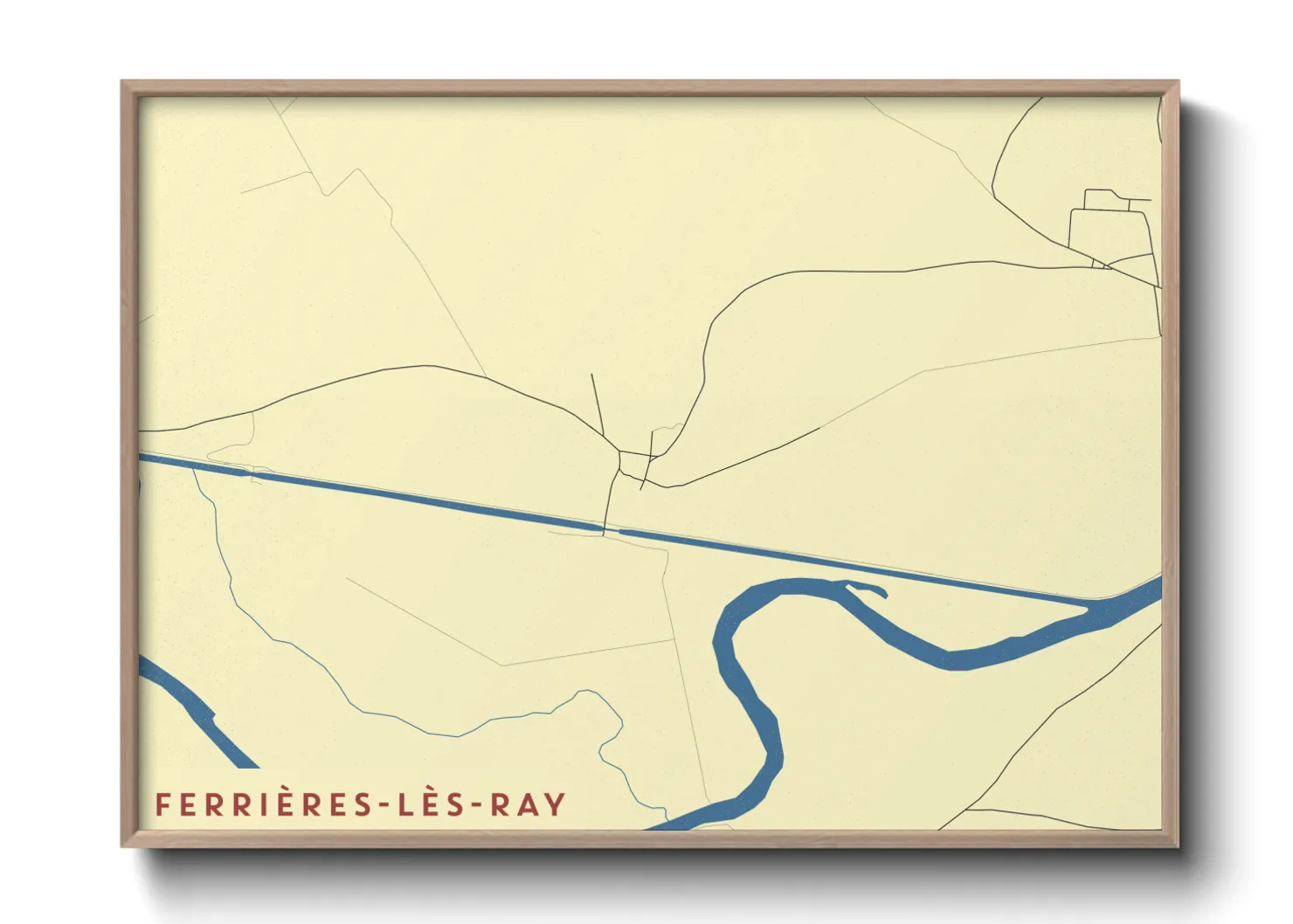 Une affiche de carte sur Ferrières-lès-Ray