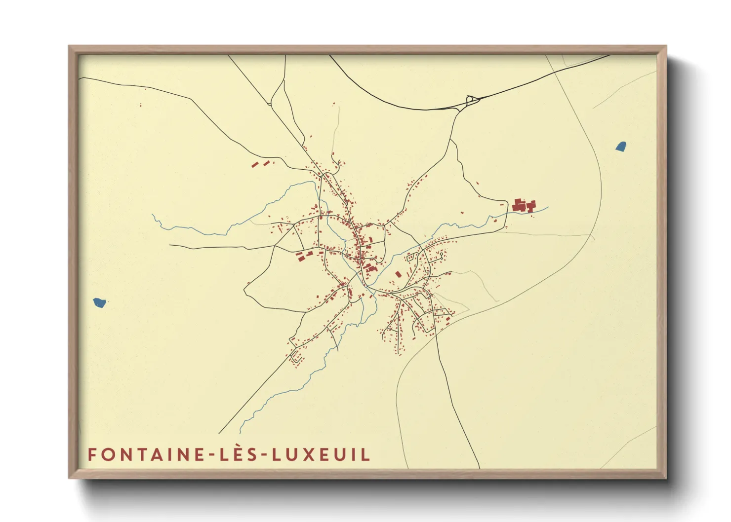 Une affiche de carte sur Fontaine-lès-Luxeuil