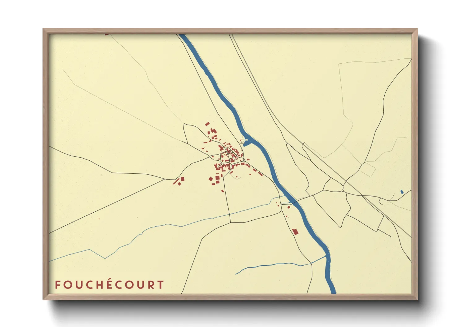 Une affiche de carte sur Fouchécourt