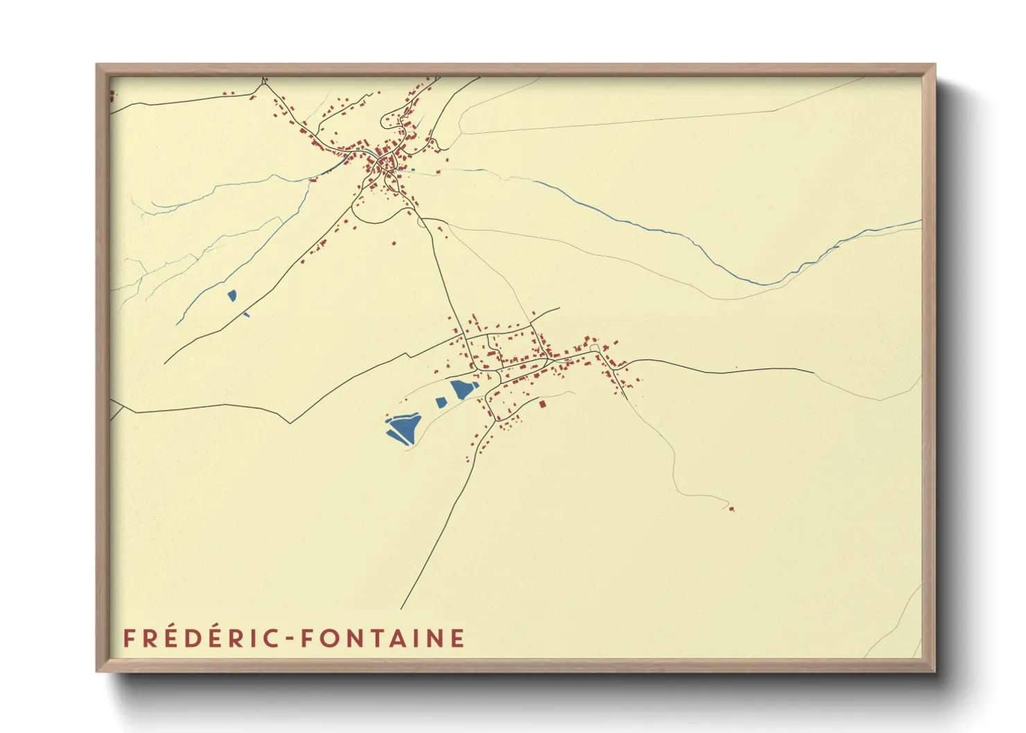 Une affiche de carte sur Frédéric-Fontaine
