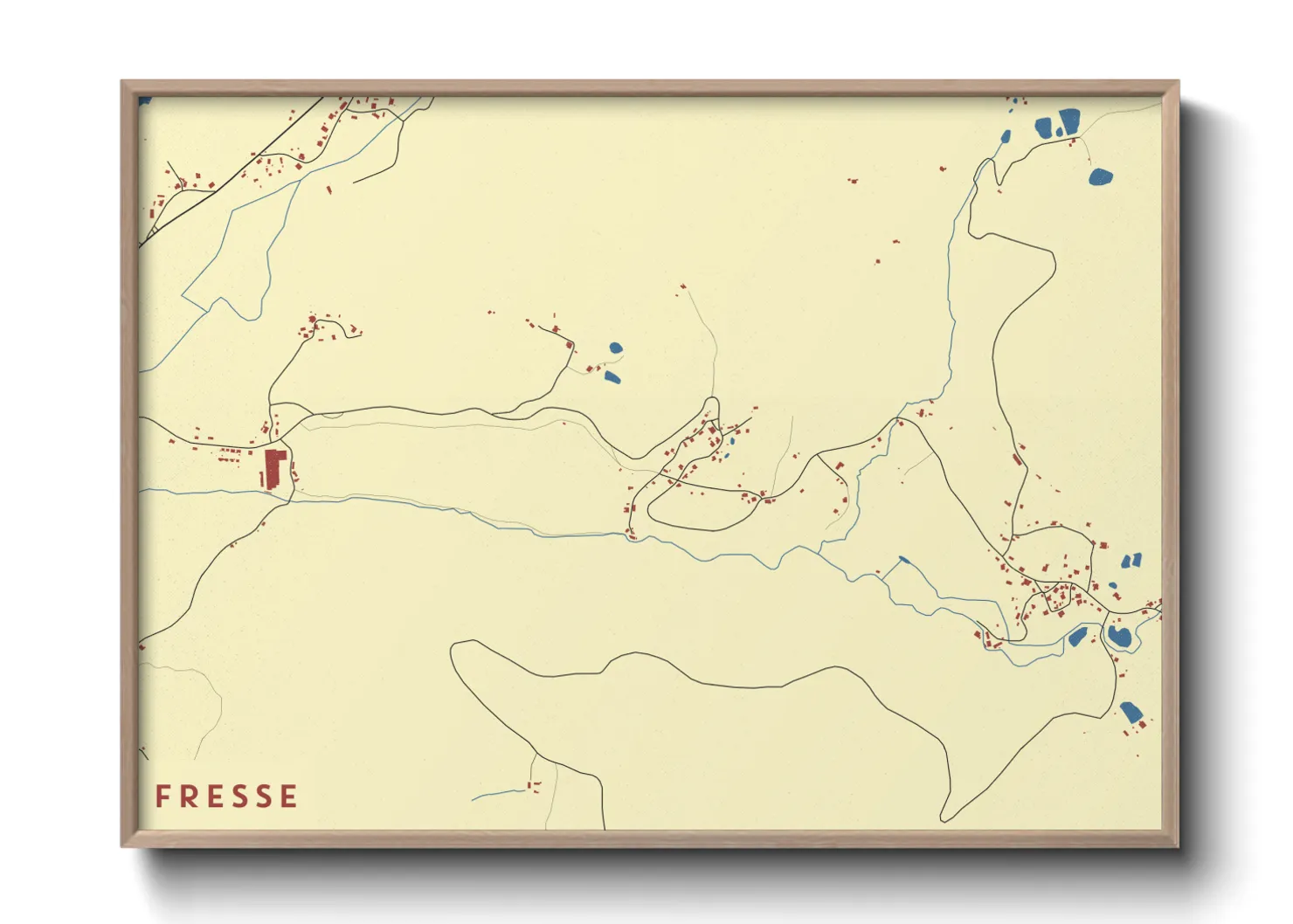 Une affiche de carte sur Fresse