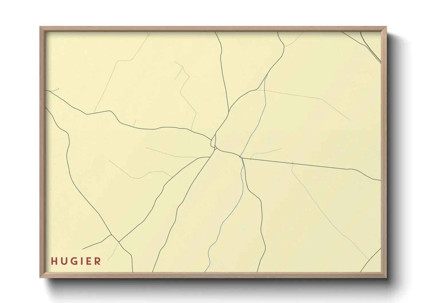 Une affiche de carte sur Hugier