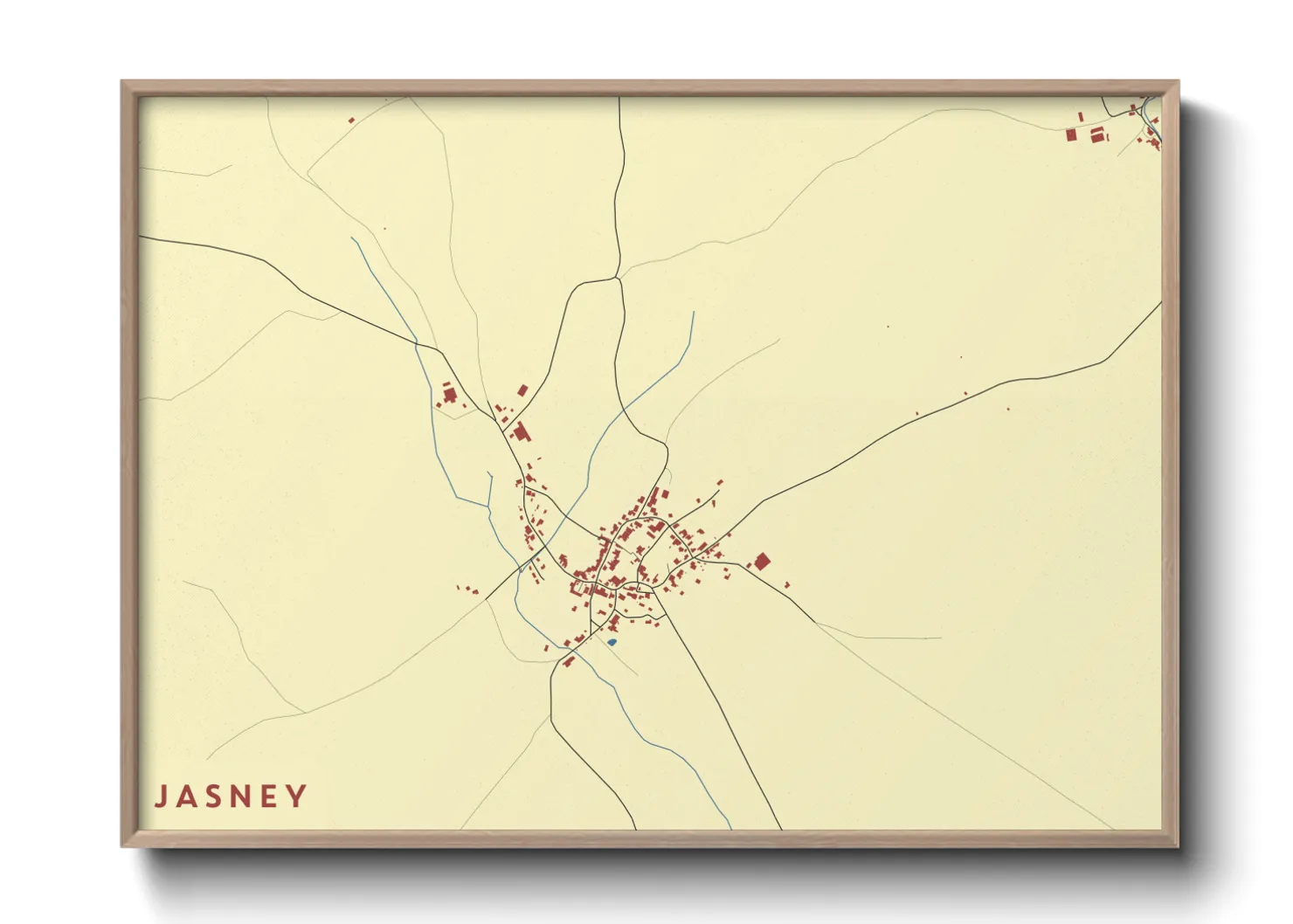 Une affiche de carte sur Jasney