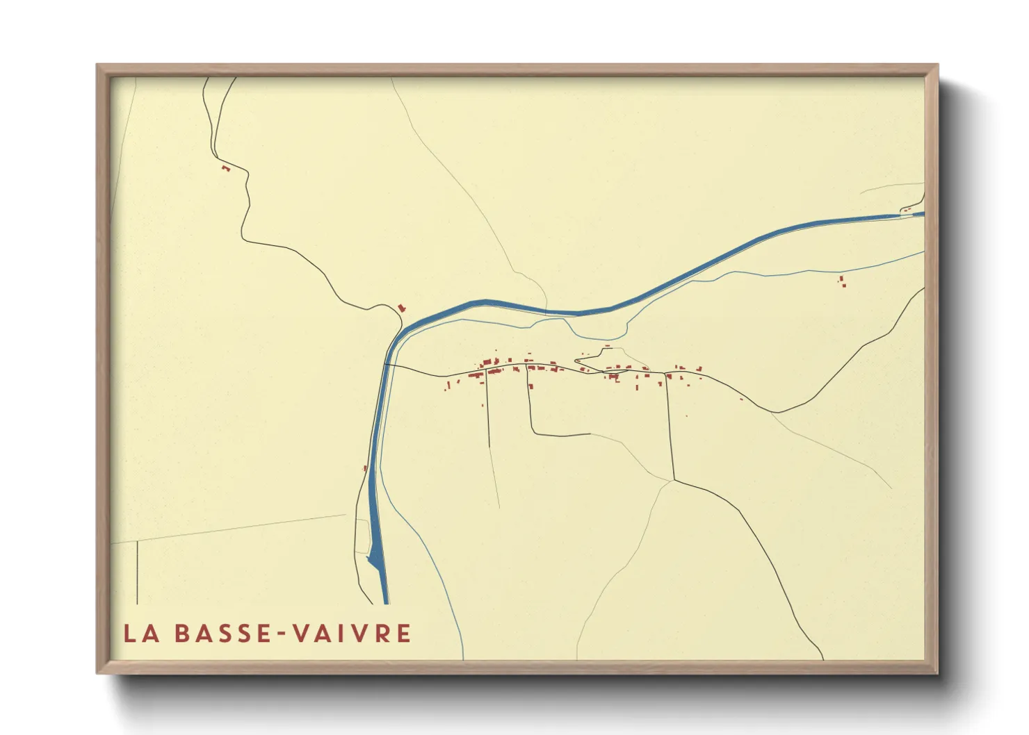 Une affiche de carte sur La Basse-Vaivre