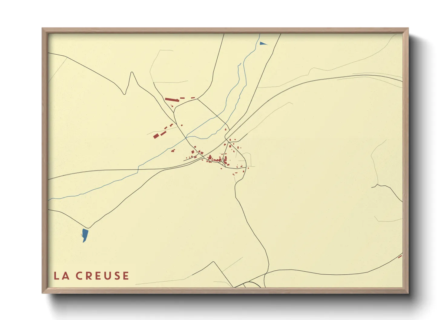 Une affiche de carte sur La Creuse