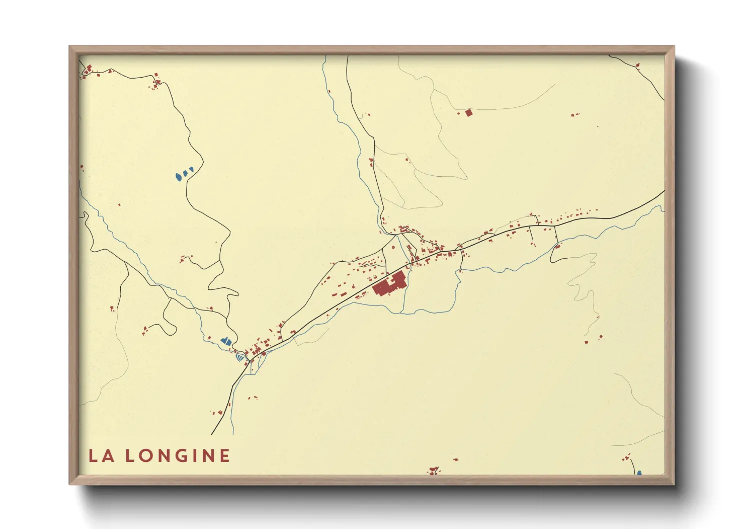 Une affiche de carte sur La Longine