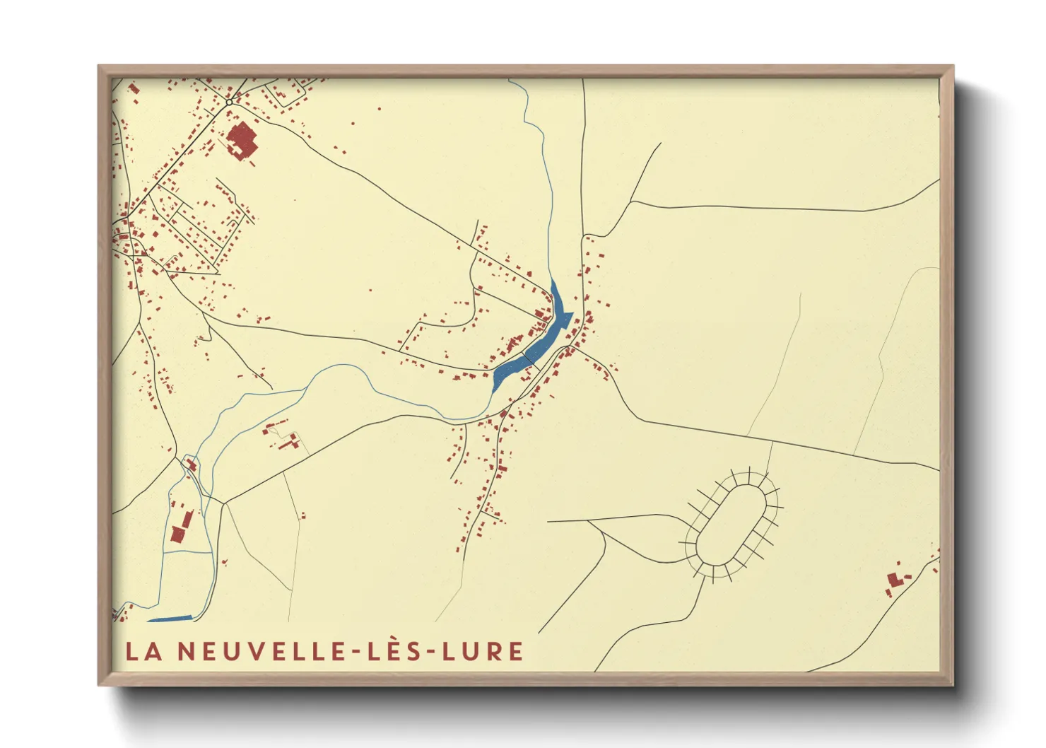 Une affiche de carte sur La Neuvelle-lès-Lure