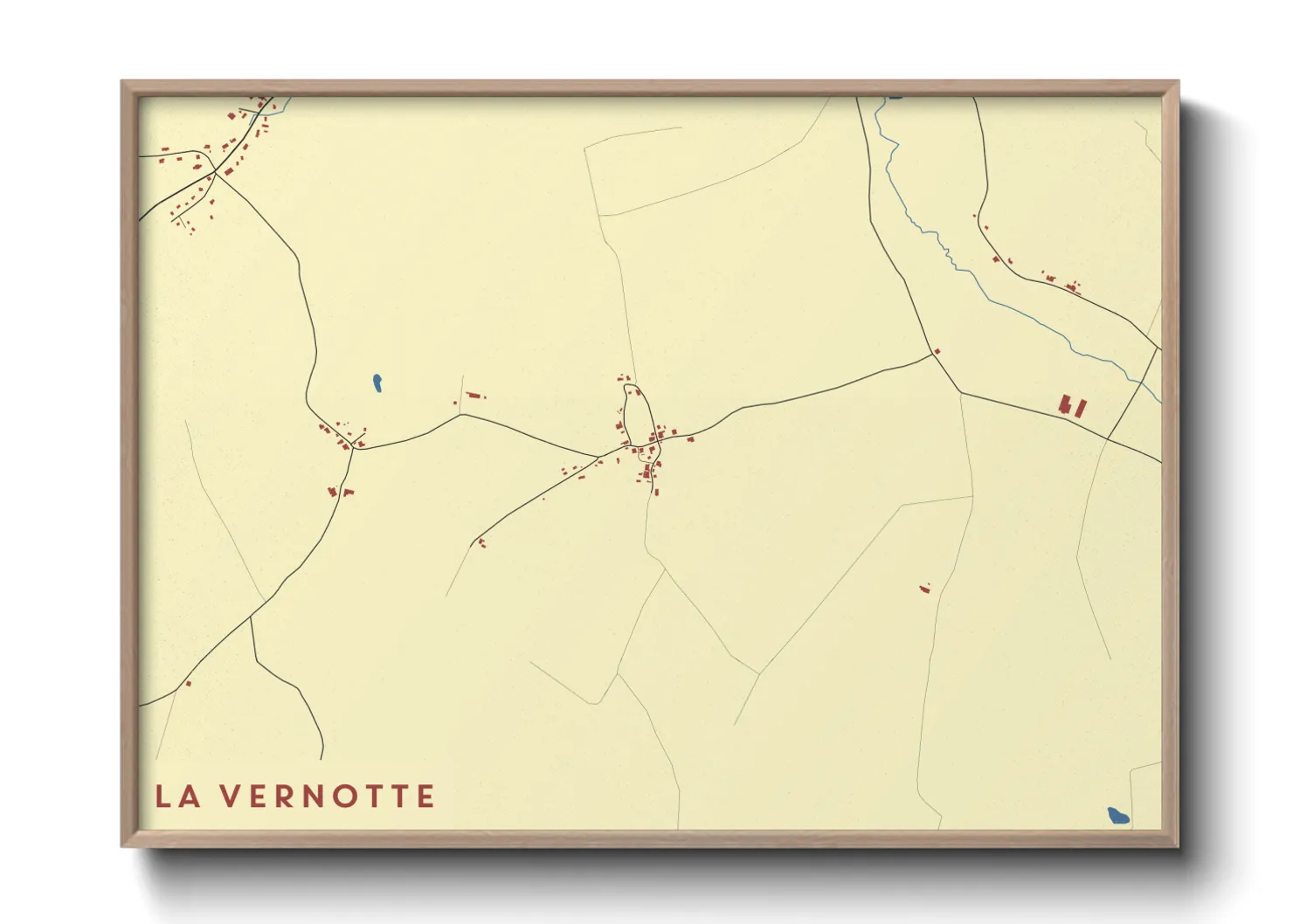 Une affiche de carte sur La Vernotte