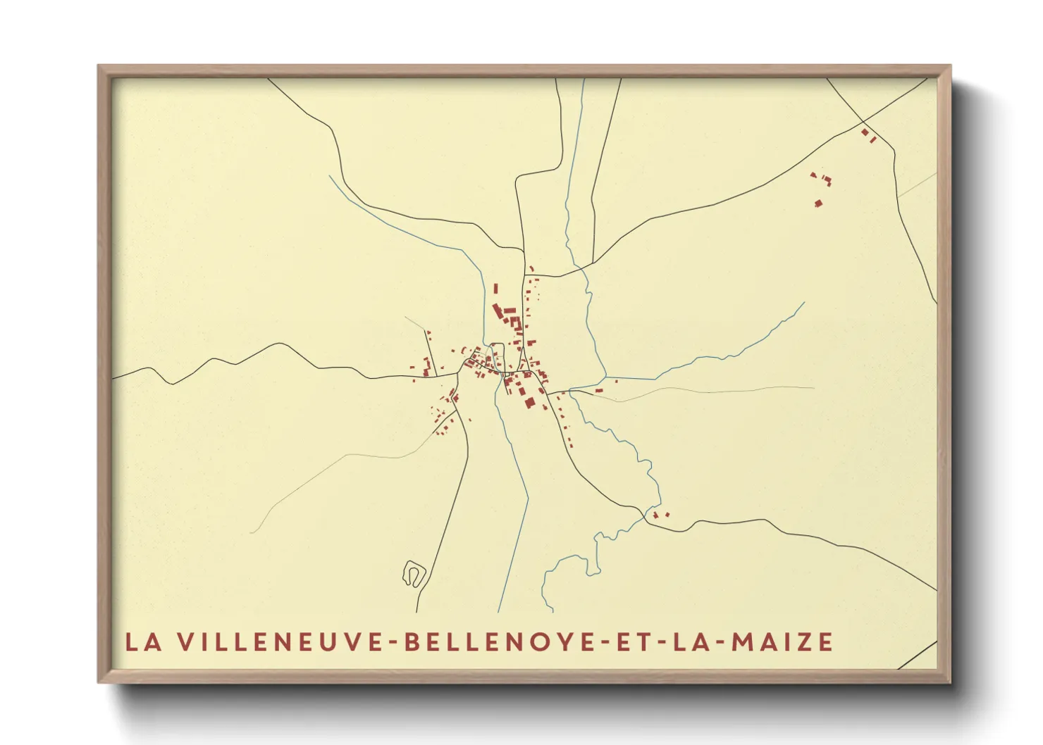 Une affiche de carte sur La Villeneuve-Bellenoye-et-la-Maize
