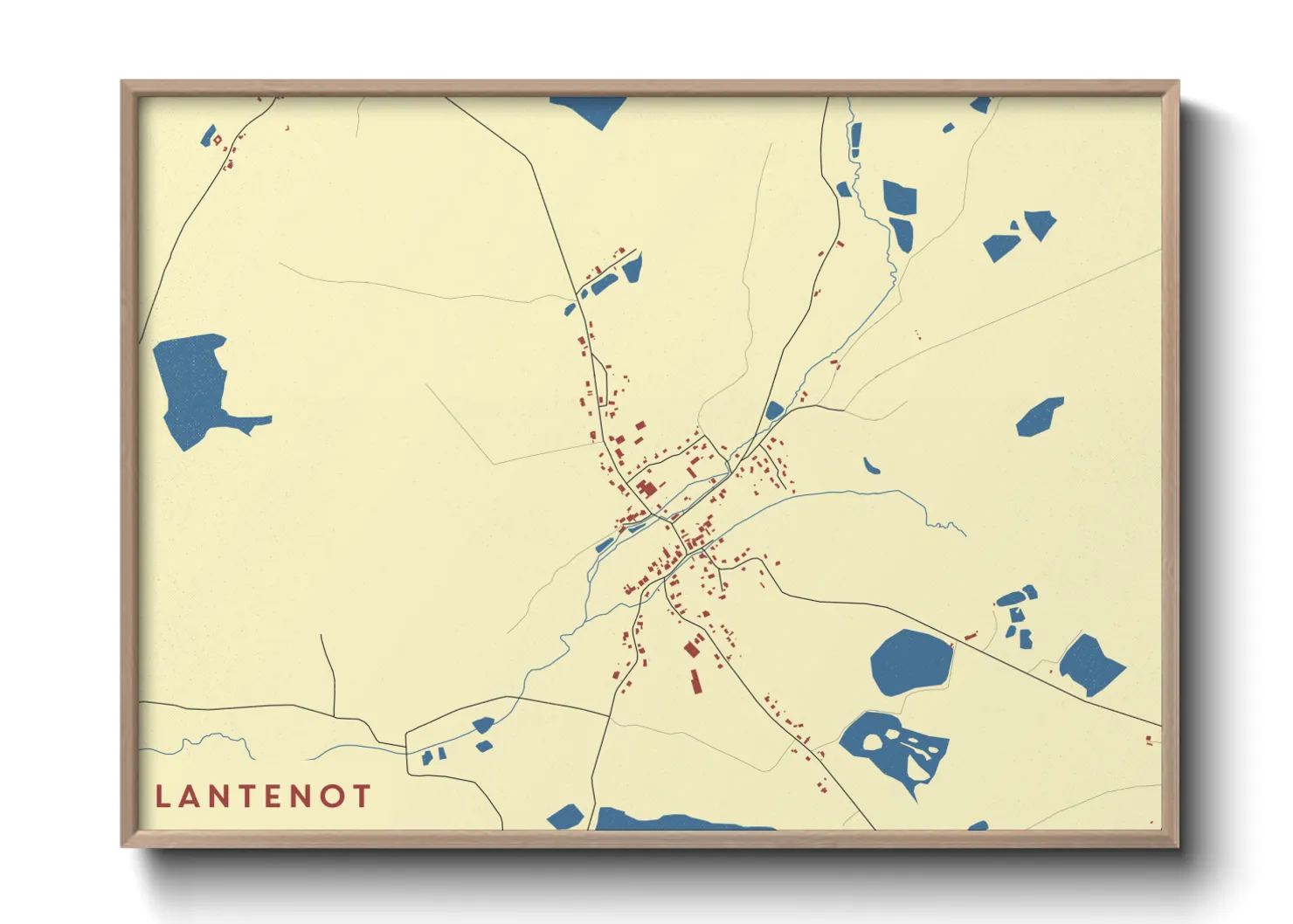 Une affiche de carte sur Lantenot