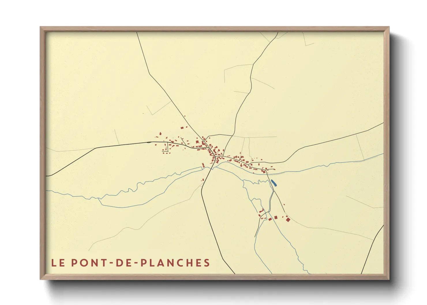 Une affiche de carte sur Le Pont-de-Planches