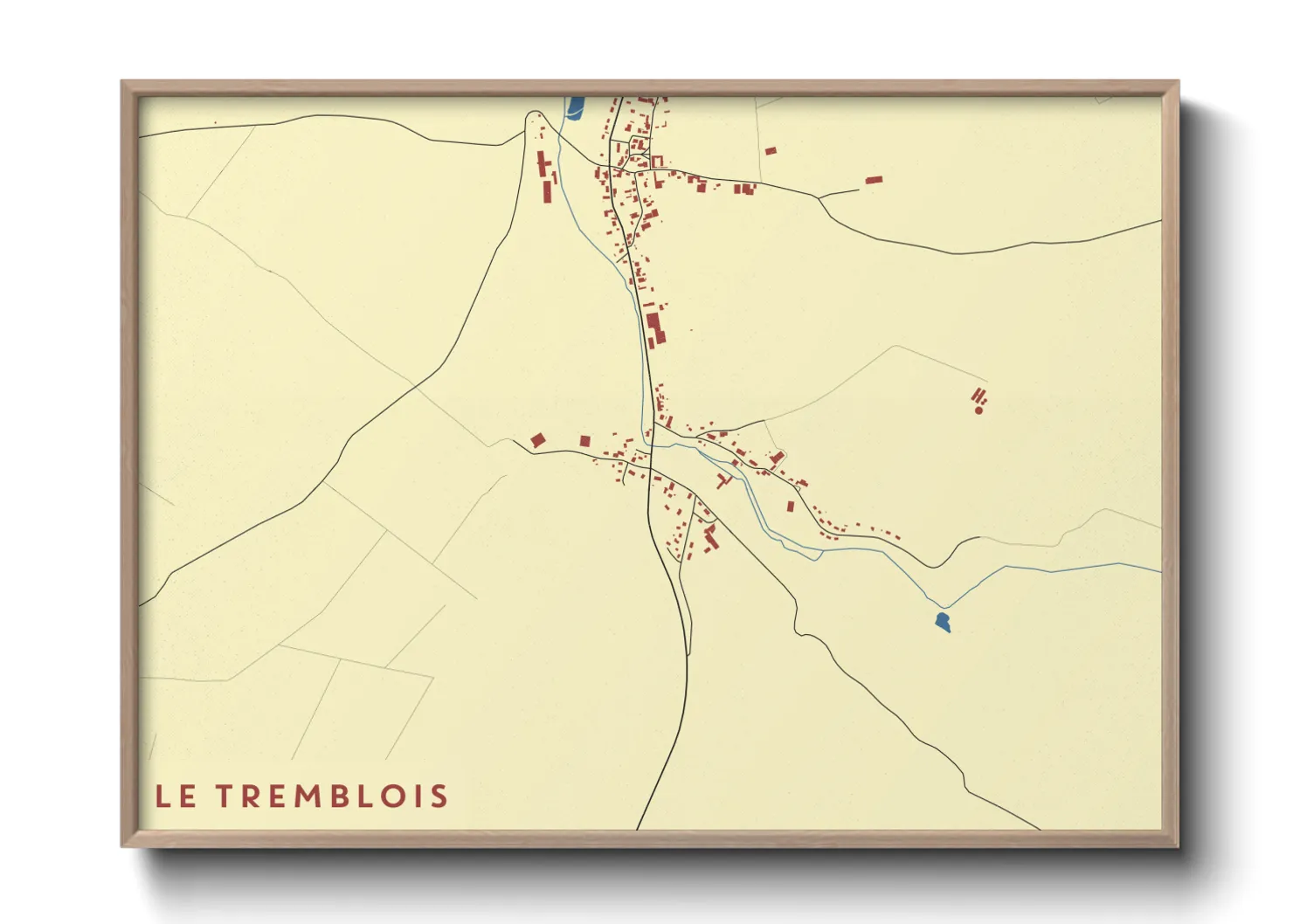 Une affiche de carte sur Le Tremblois