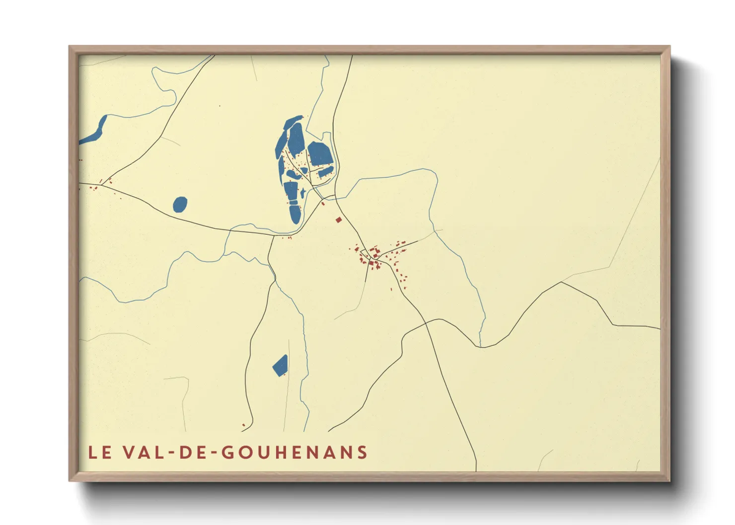 Une affiche de carte sur Le Val-de-Gouhenans