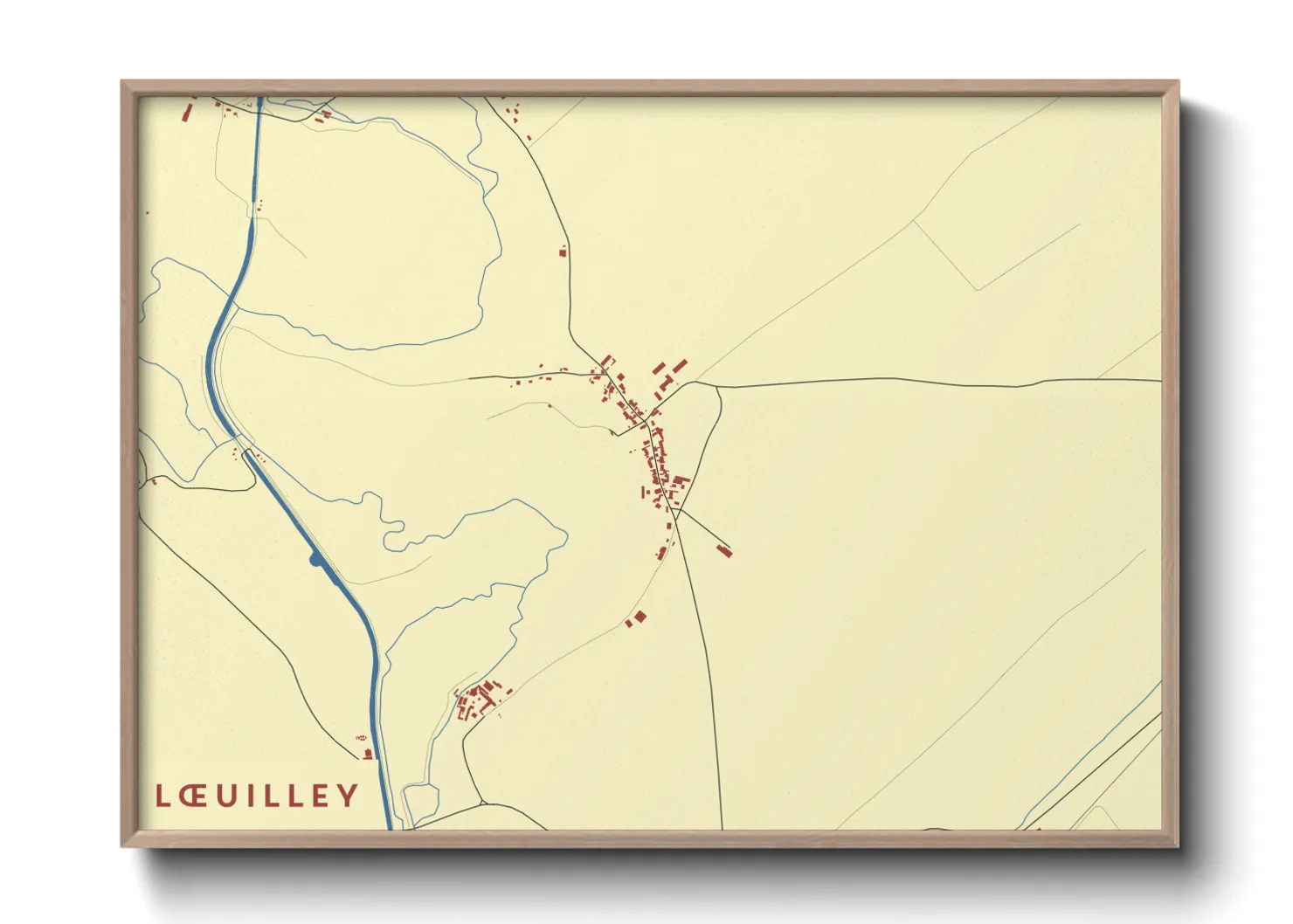 Une affiche de carte sur Lœuilley