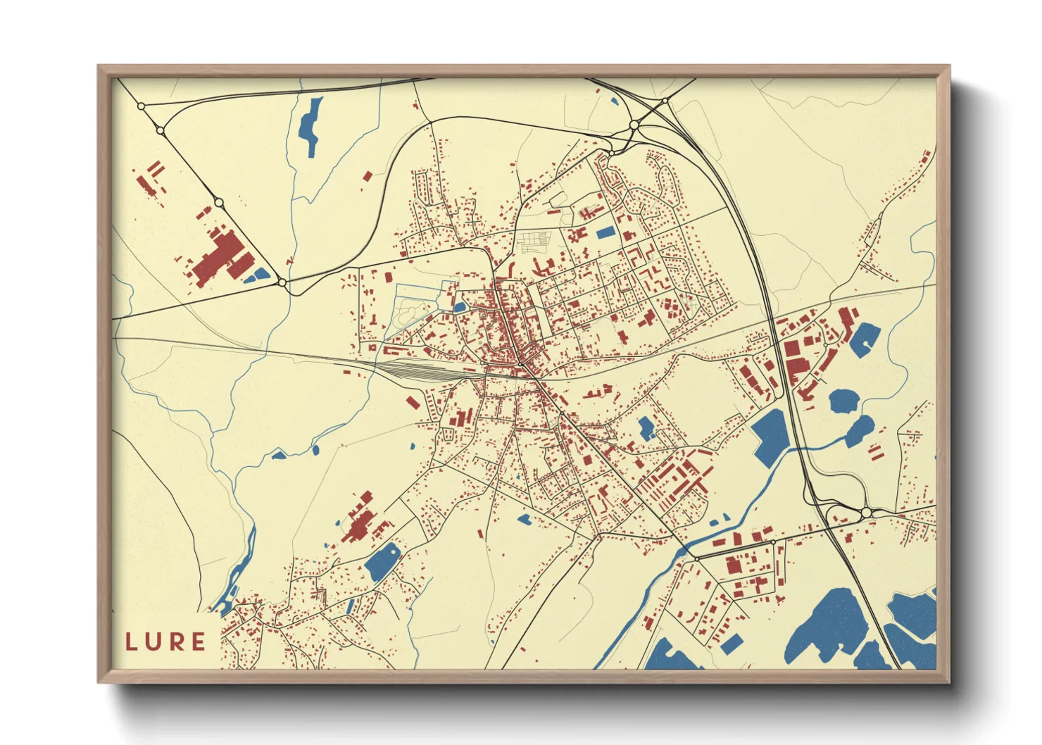 Une affiche de carte sur Lure