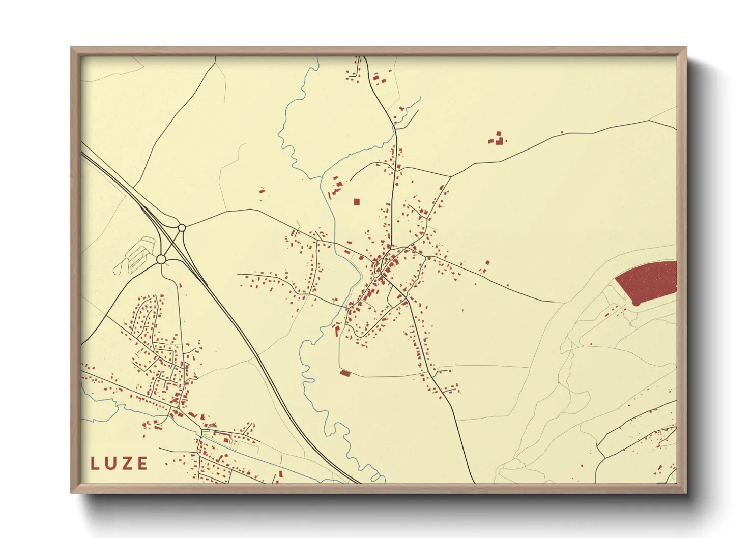 Une affiche de carte sur Luze