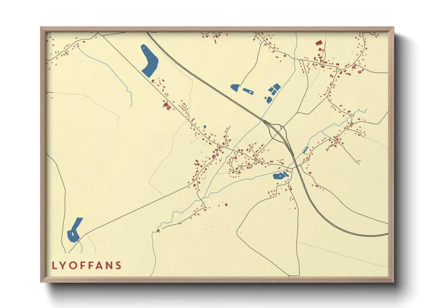 Une affiche de carte sur Lyoffans