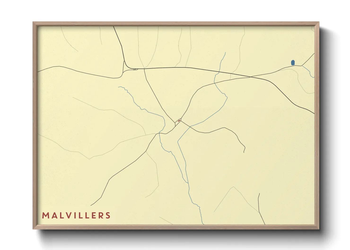 Une affiche de carte sur Malvillers