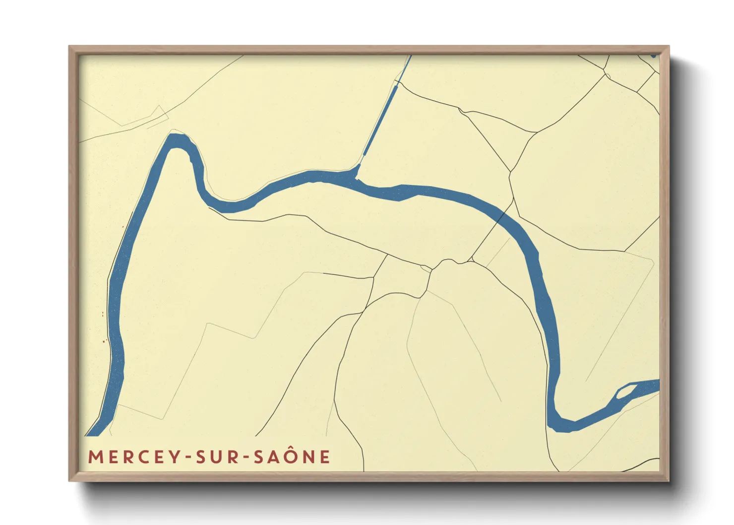 Une affiche de carte sur Mercey-sur-Saône