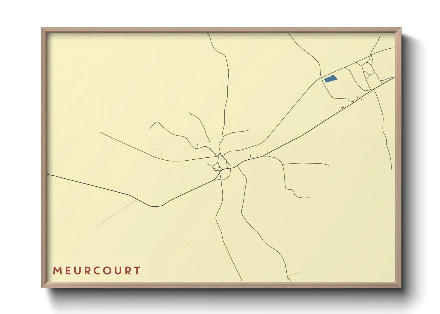 Une affiche de carte sur Meurcourt