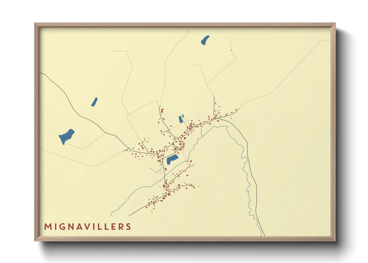 Une affiche de carte sur Mignavillers