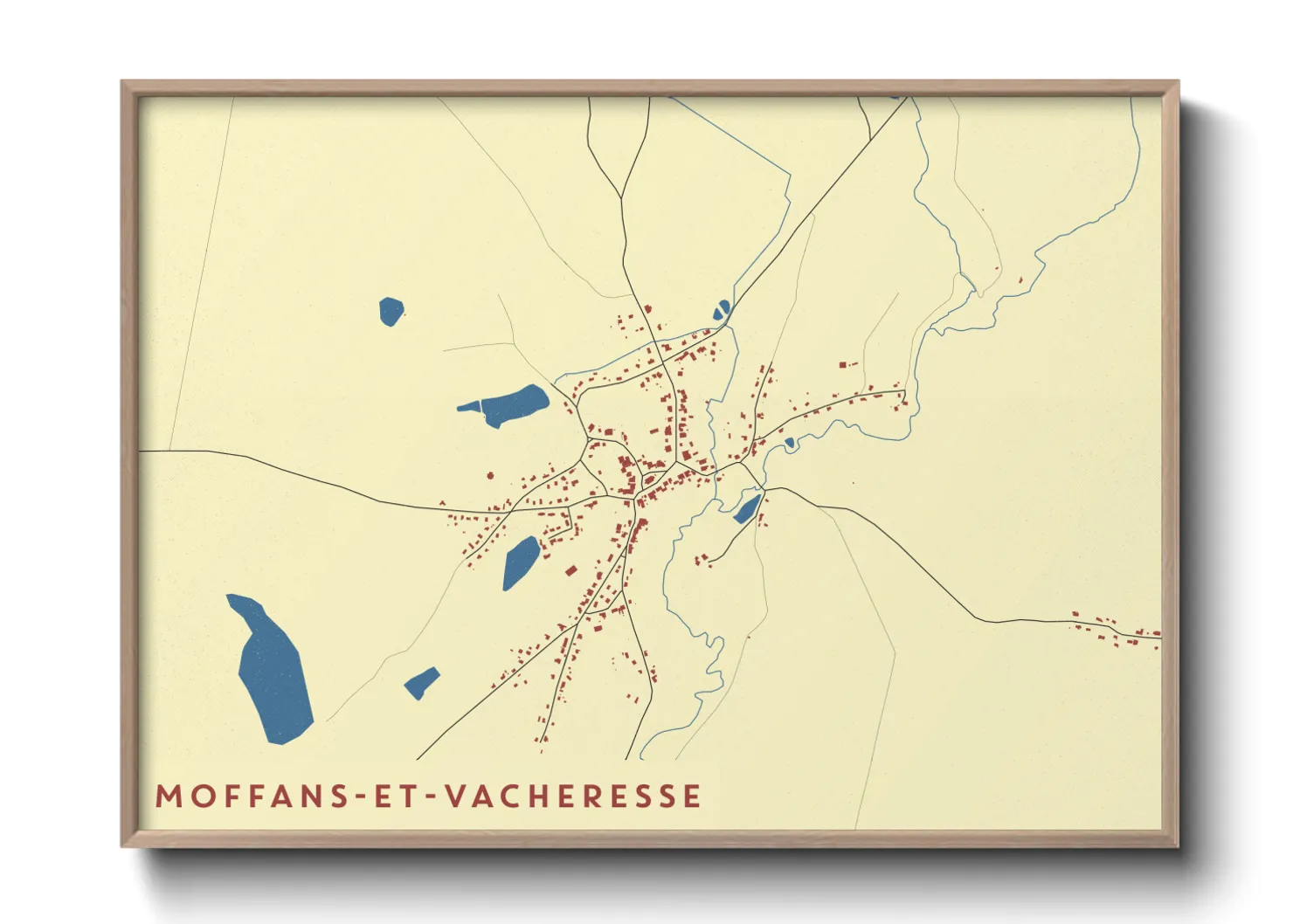 Une affiche de carte sur Moffans-et-Vacheresse