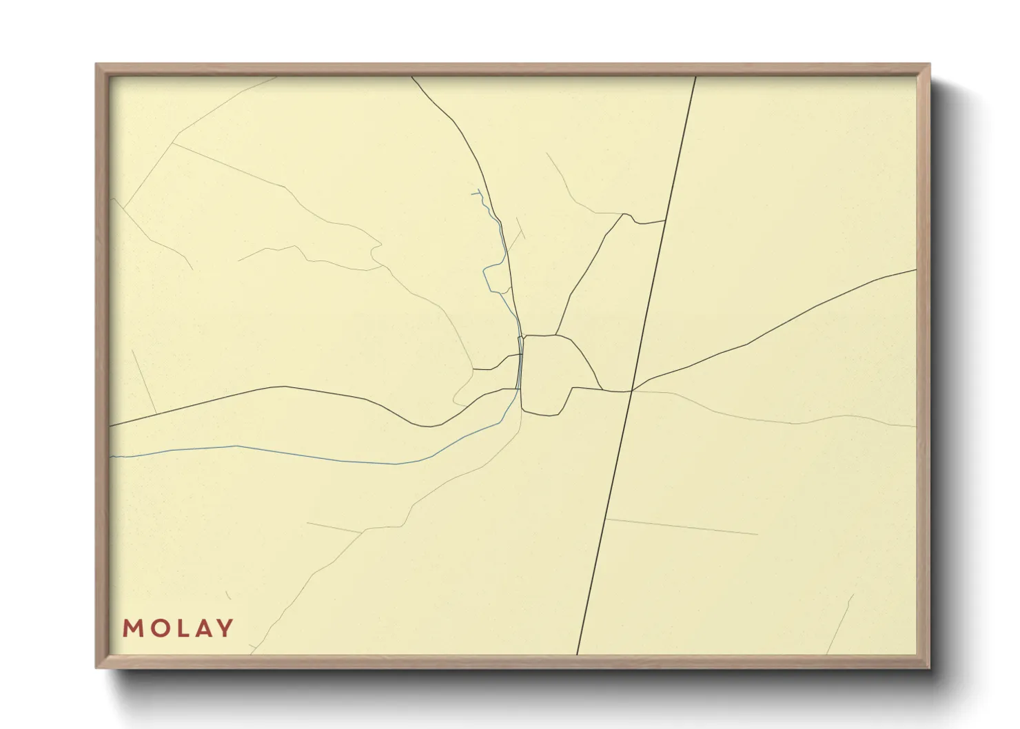Une affiche de carte sur Molay