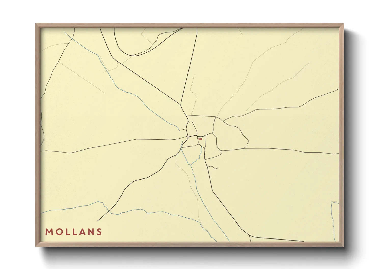 Une affiche de carte sur Mollans