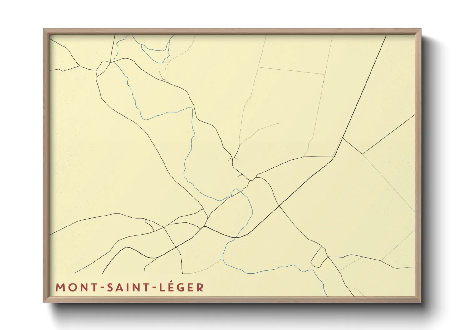 Une affiche de carte sur Mont-Saint-Léger