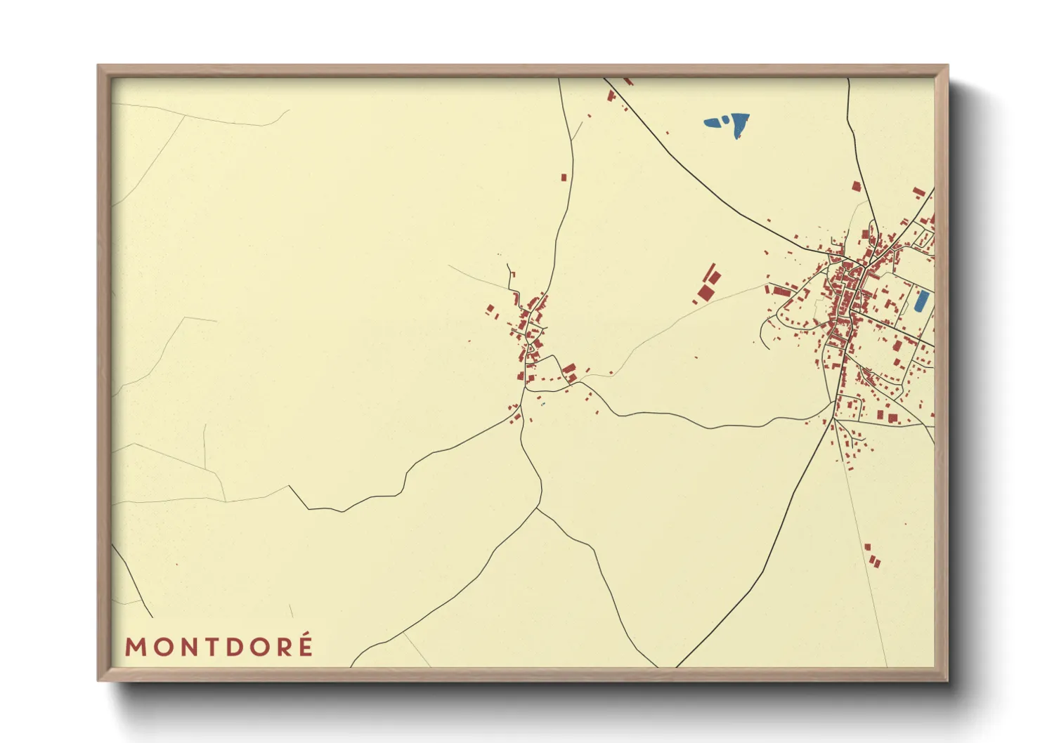 Une affiche de carte sur Montdoré