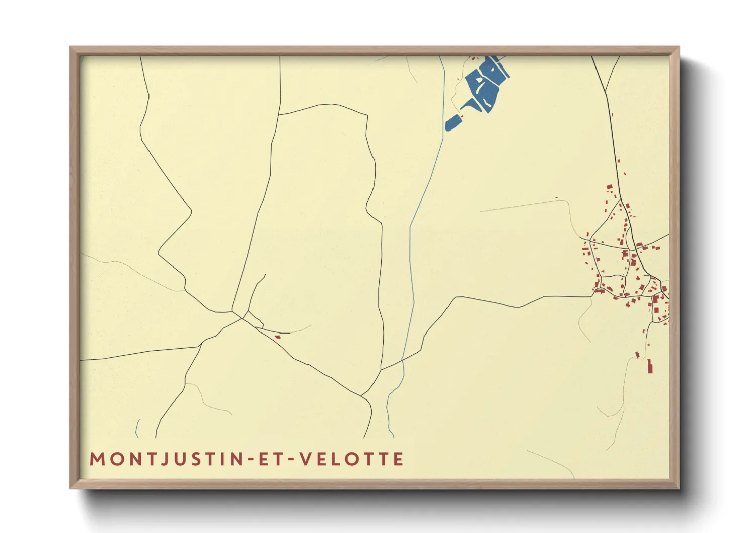 Une affiche de carte sur Montjustin-et-Velotte
