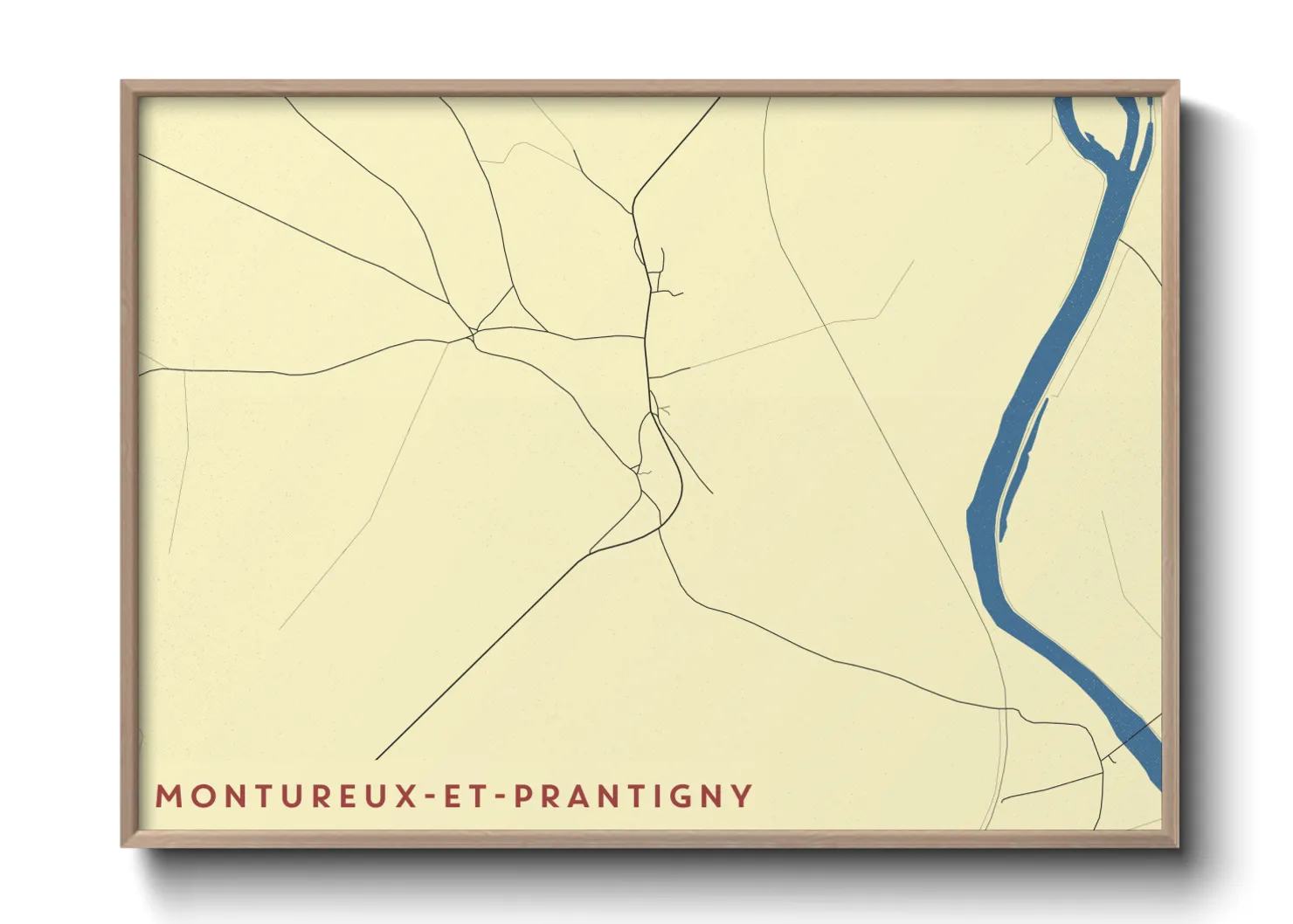 Une affiche de carte sur Montureux-et-Prantigny