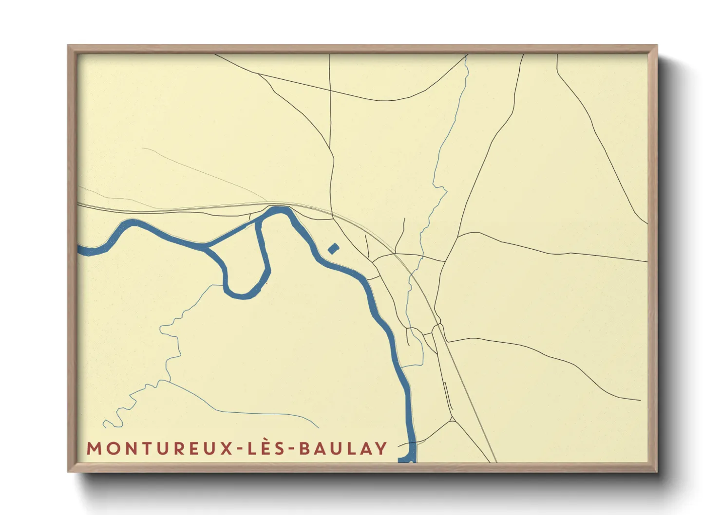 Une affiche de carte sur Montureux-lès-Baulay