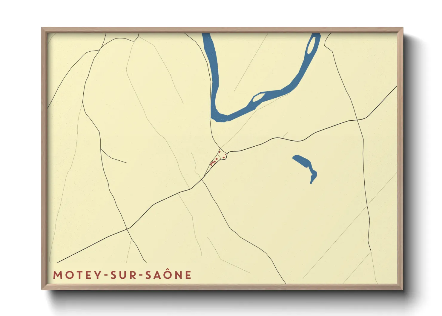 Une affiche de carte sur Motey-sur-Saône