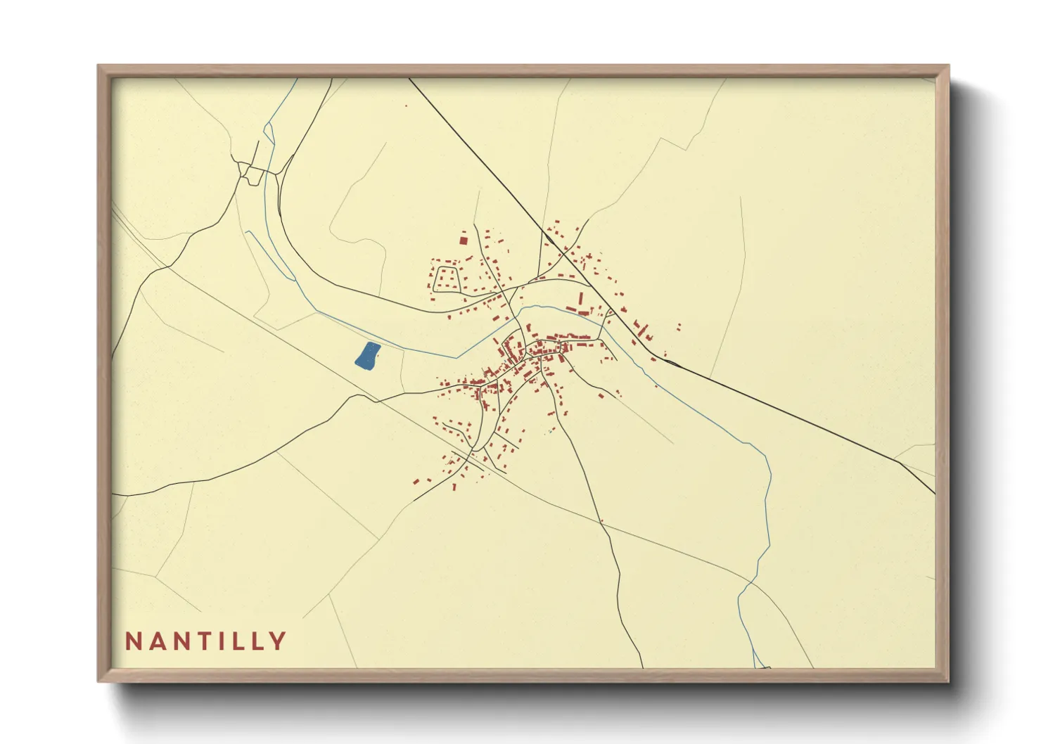 Une affiche de carte sur Nantilly